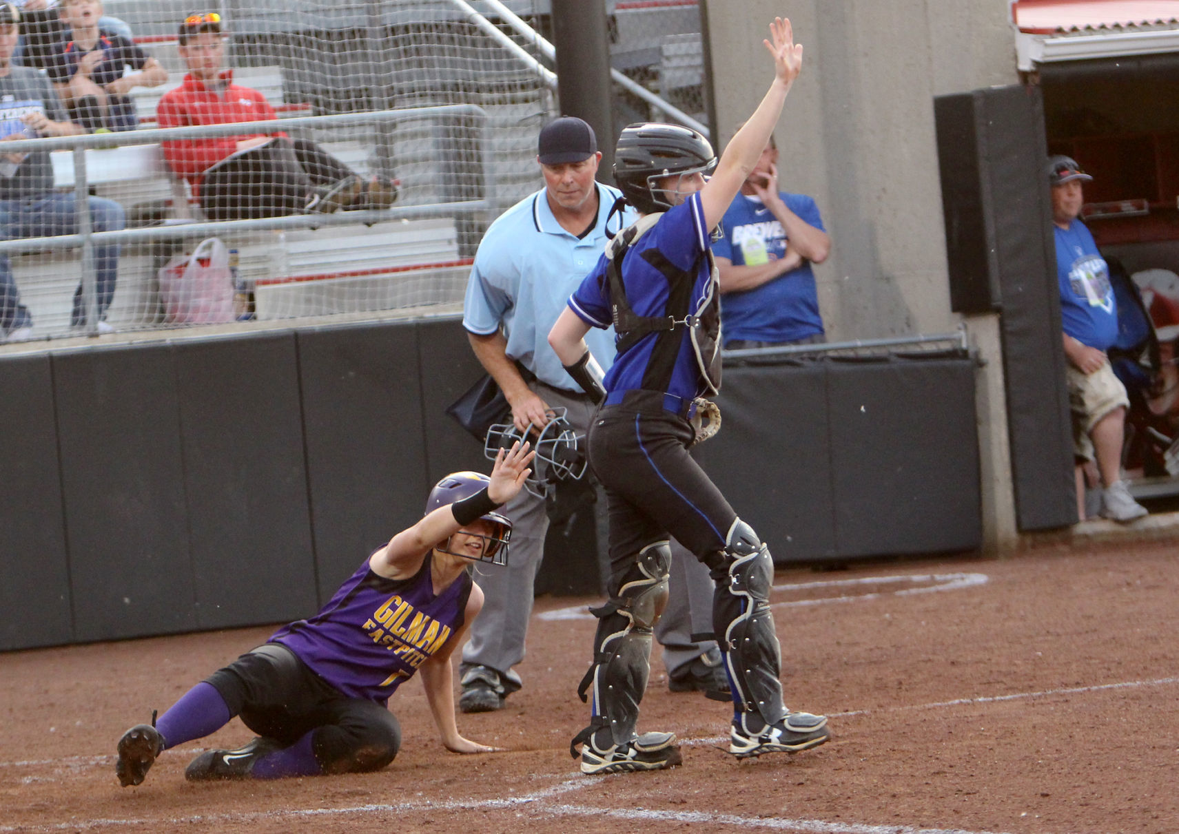 Gilman vs Blair-Taylor softball at Division 5 state semifinals 6-6-19
